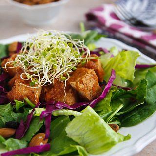 Thai Salad with Slow-Cooked Tofu in Pineapple Barbecue Sauce