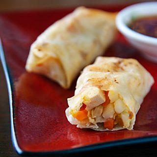 Baked Spring Rolls and Low-Fat Lo Mein