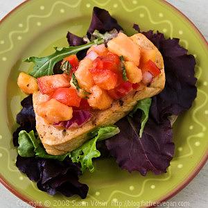 Cumin-Grilled Tofu with Papaya Salsa