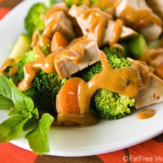 Tofu and Vegetables with Lower-Fat Thai Peanut Sauce