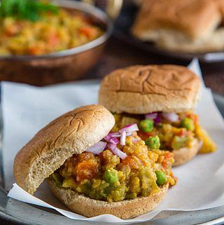 Dal Bhaji (Curried Lentil and Vegetable Sandwiches)