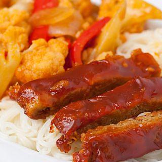 Seitan Baked in Sweet and Sour Orange Sauce