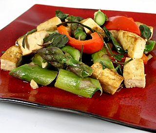 Thai-Style Basil Tofu and Asparagus
