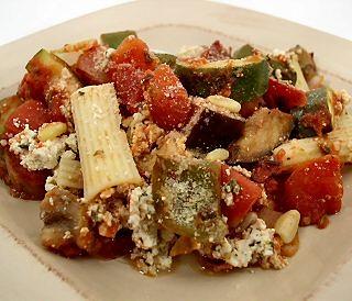 Rigatoni with Zucchini and Eggplant