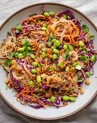 Noodle Salad with Rainbow Veggies