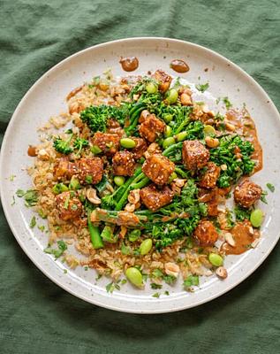 Baked Peanut Tofu
