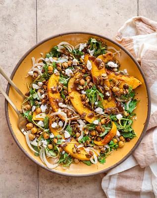 Roasted Pumpkin Salad with Balsamic Vinaigrette