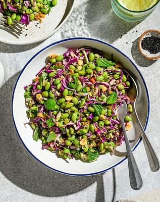 Garlicky Sesame Edamame Salad