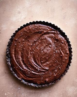 Vegan Salted Chocolate Cream Tart
