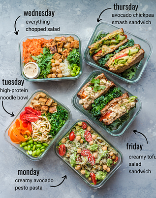 Budget-Friendly Vegan Lunches for the Week (10 Ingredients Only!)