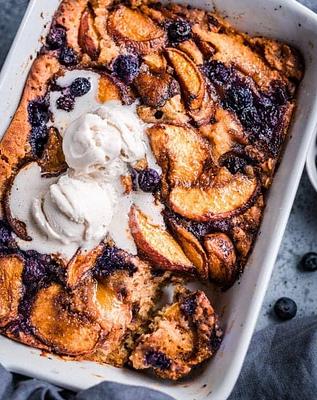 Vegan Brown Butter Peach Cobbler