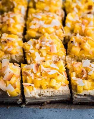 Vegan Piña Colada Cheesecake Bars
