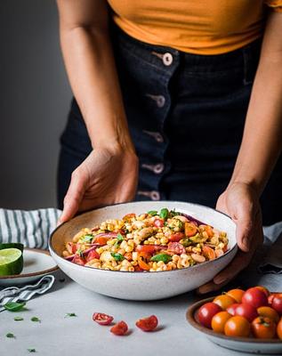 Charred Corn Salad with White Beans