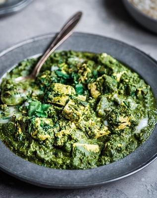 Vegan Palak Paneer with Tofu