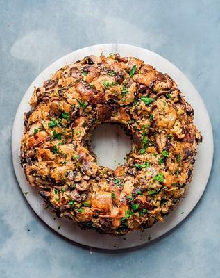 Vegan Thanksgiving Stuffing | Wild Mushroom Stuffing