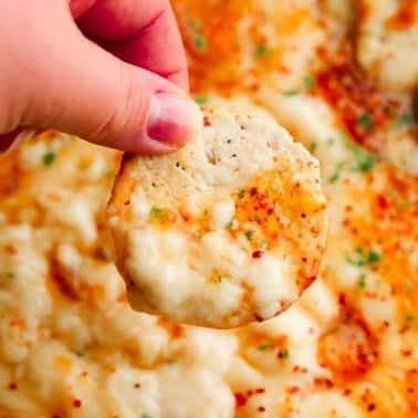 Vegan Brie Dip with Pepper Jelly