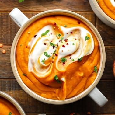 Creamy Carrot and Lentil Soup