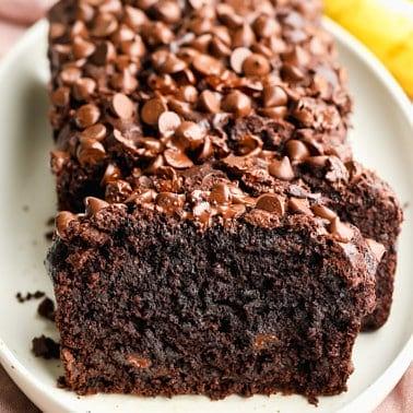 Vegan Chocolate Banana Bread