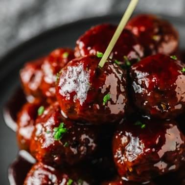 Vegan Grape Jelly Meatballs