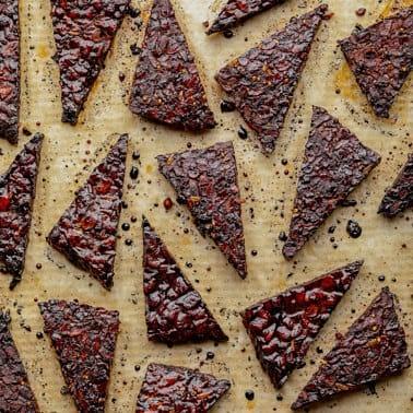 Garlicky Balsamic Maple Marinated Tempeh