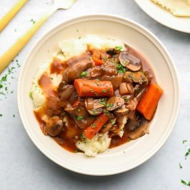 Mushroom Bourguignon