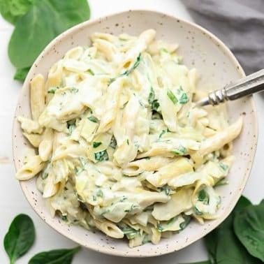 Vegan Spinach Artichoke Pasta
