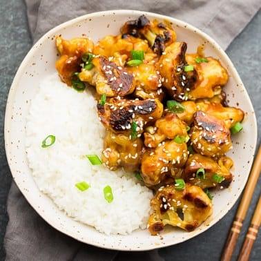 Sticky Sesame Cauliflower