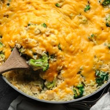 Cheesy Broccoli Rice Vegan Casserole