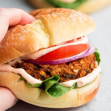 Sweet Potato Black Bean Burger