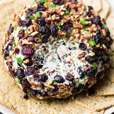 Vegan Cranberry Pecan Cheese Ball