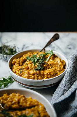 Creamy Vegan Farrotto with Butternut Squash