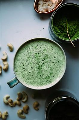 Coconut Cashew Matcha Latte