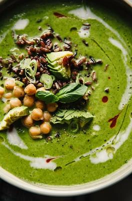 Coconut Green Soup with Celery, Kale & Ginger
