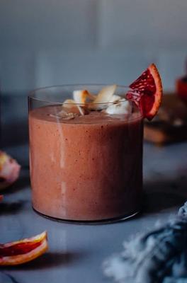 Coconut Blood Orange Smoothie with Cardamom