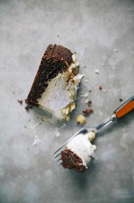 Chocolate Hazelnut Torte with Salty Date Caramel & Coconut Cream