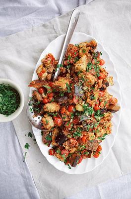 Caponata Panzanella Salad
