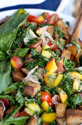 Summer Peach & Tomato Panzanella
