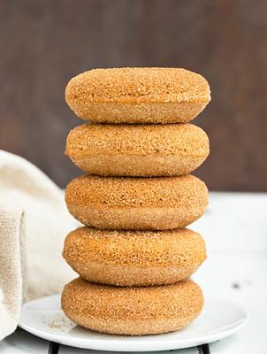 Vegan Cinnamon Sugar Donuts (Gluten-free & Oil-free)