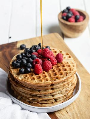 Vegan Vanilla Cake Waffles