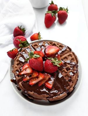 Vegan Gluten-Free Chocolate Waffles