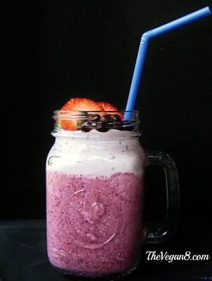Very Berry Blue Smoothie w/Blueberry Whipped Cream