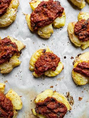 Sun-dried Tomato Pesto With Smashed Potatoes