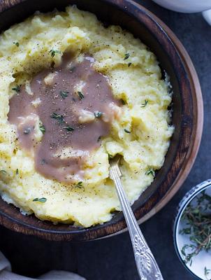 Fluffy Buttermilk Vegan Mashed Potatoes