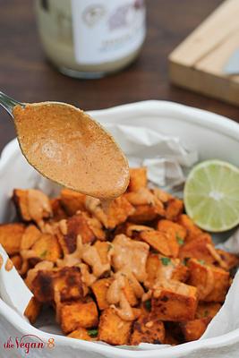 Mexican Sweet Potatoes with Mexican Tahini Sauce