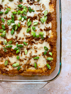 Vegan Mexican Polenta Casserole