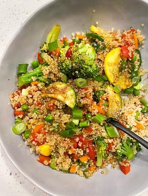Quinoa Veggie Stir Fry with Teriyaki Sauce