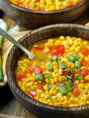 Easy Vegan Summer Corn Soup