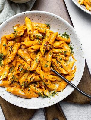 Sun-Dried Tomato Pasta (Vegan, Oil-free)