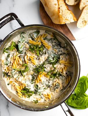 Vegan Lemon Florentine Pasta