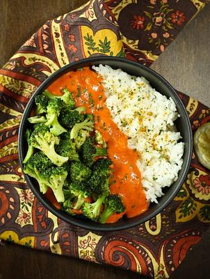 Vegan Red Pepper Curry Bowl